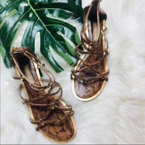 Michael Kors Snake skin gladiator sandals